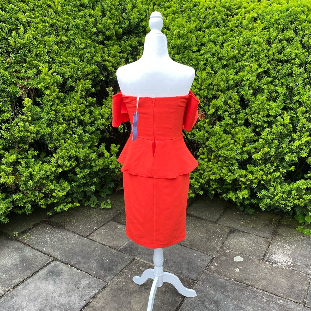Gorgeous Red Ruffle Peplum Dress**Small $345 - Picture 9 of 9